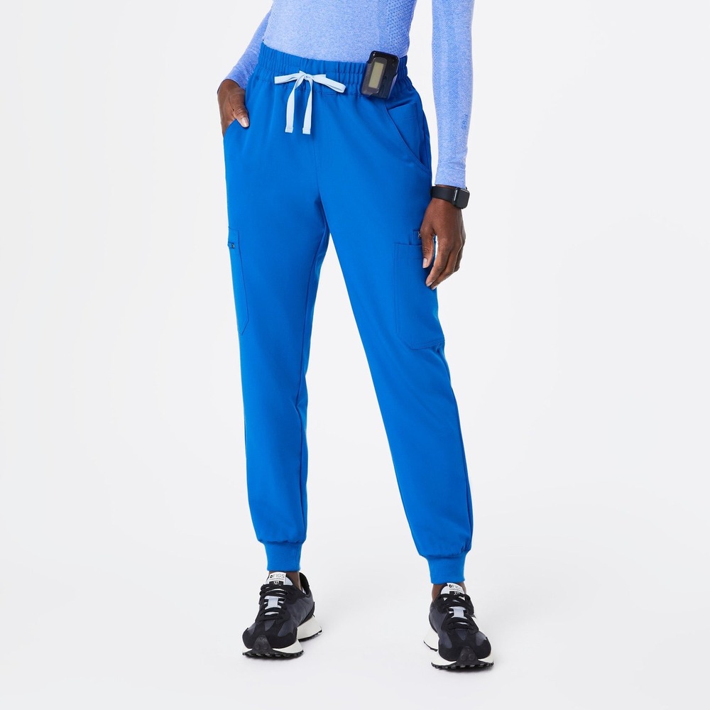 FIGS Uman High-Rise Jogger Scrub Pants Royal Blue Technical Collection Small P